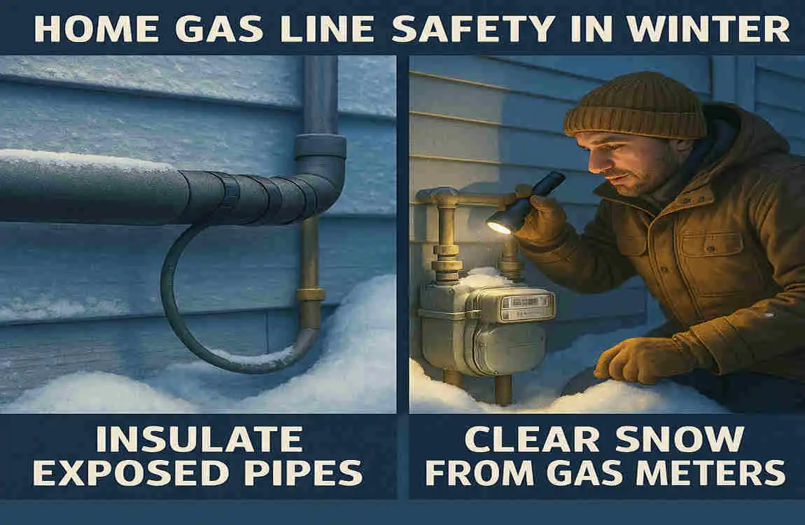can gas lines freeze in a house
