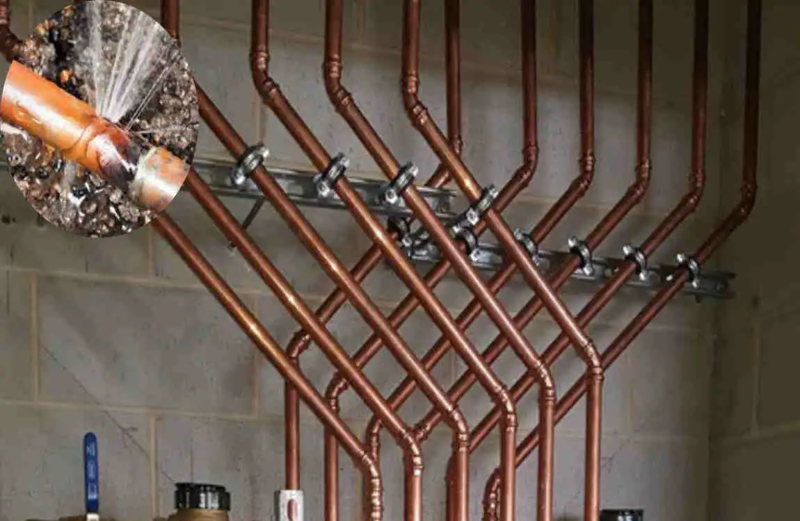 how to re-enforce 50 years old copper pipe in house