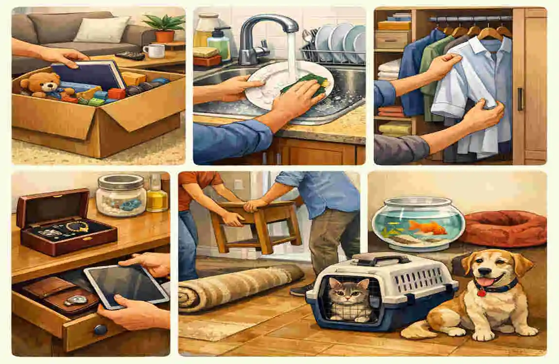 deep clean the house