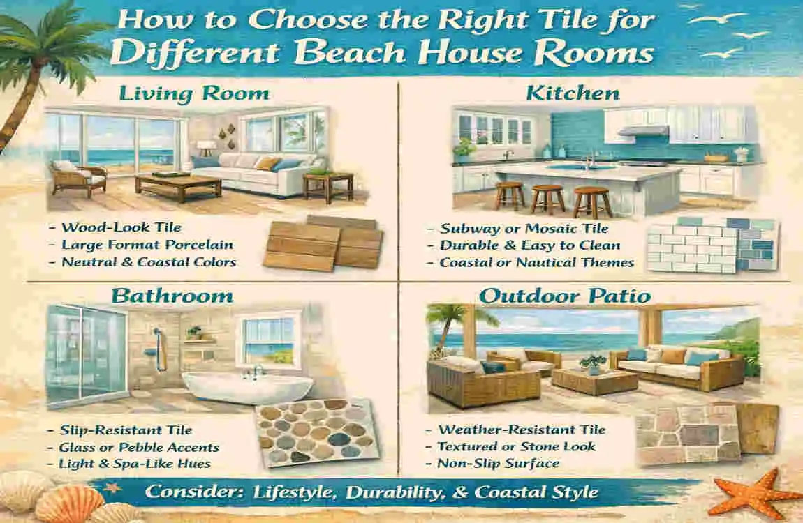 coastal tile flooring ideas for beach house