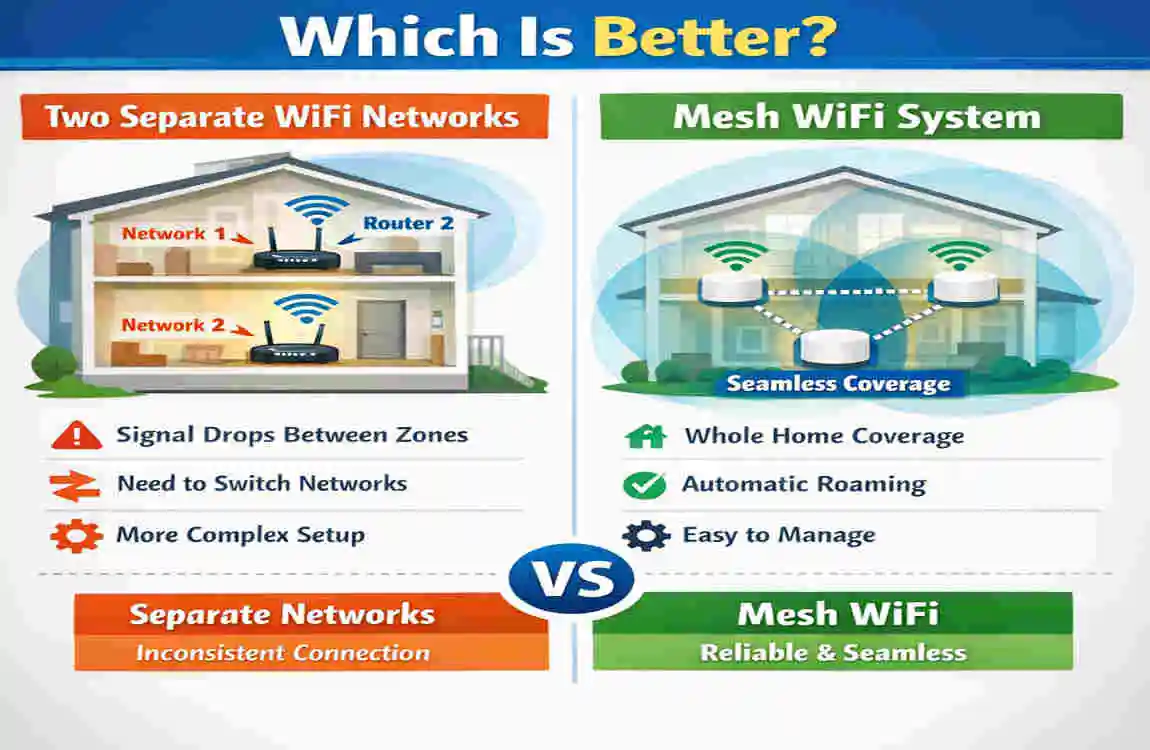 can you have two different wifis in the same house