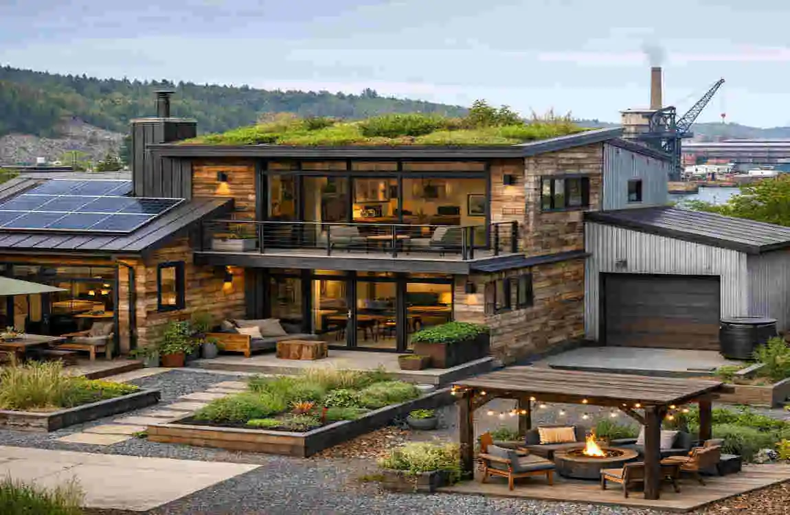 what style houses are in evergreen harbor