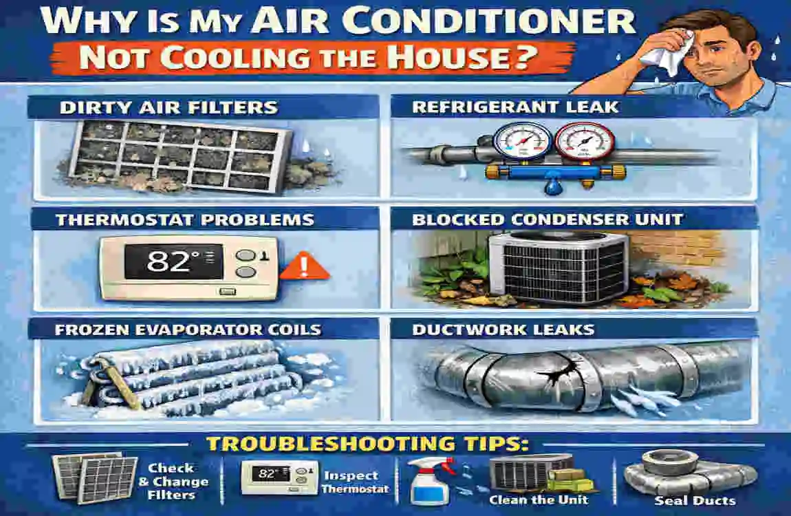 why air conditioner not cooling in house