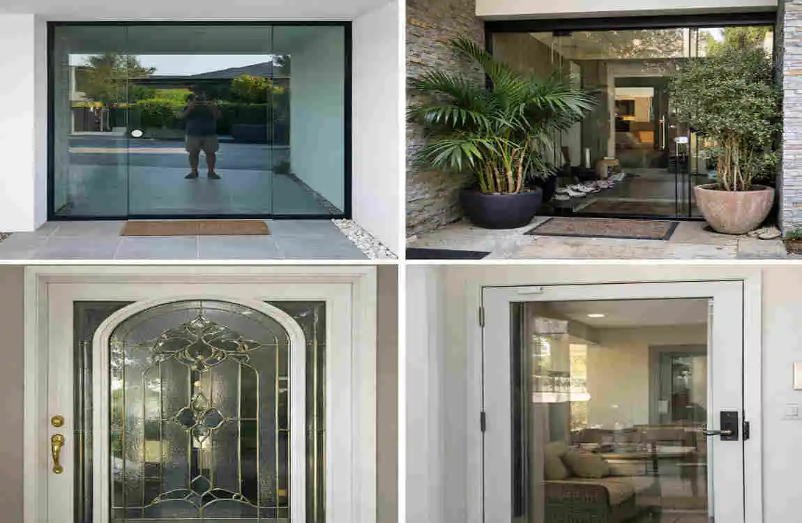 Modern House Main Door Design with Glass: