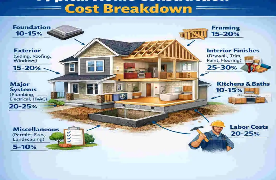 average new home construction cost per square foot