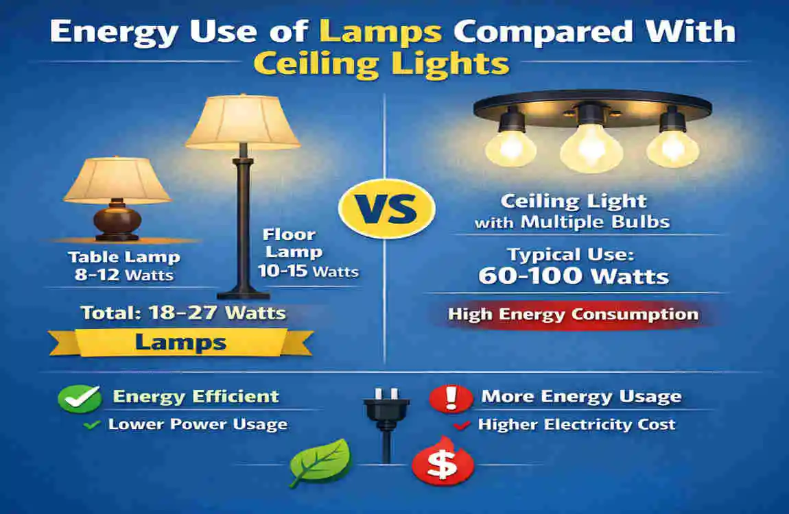 do lamps cost less than house lighting