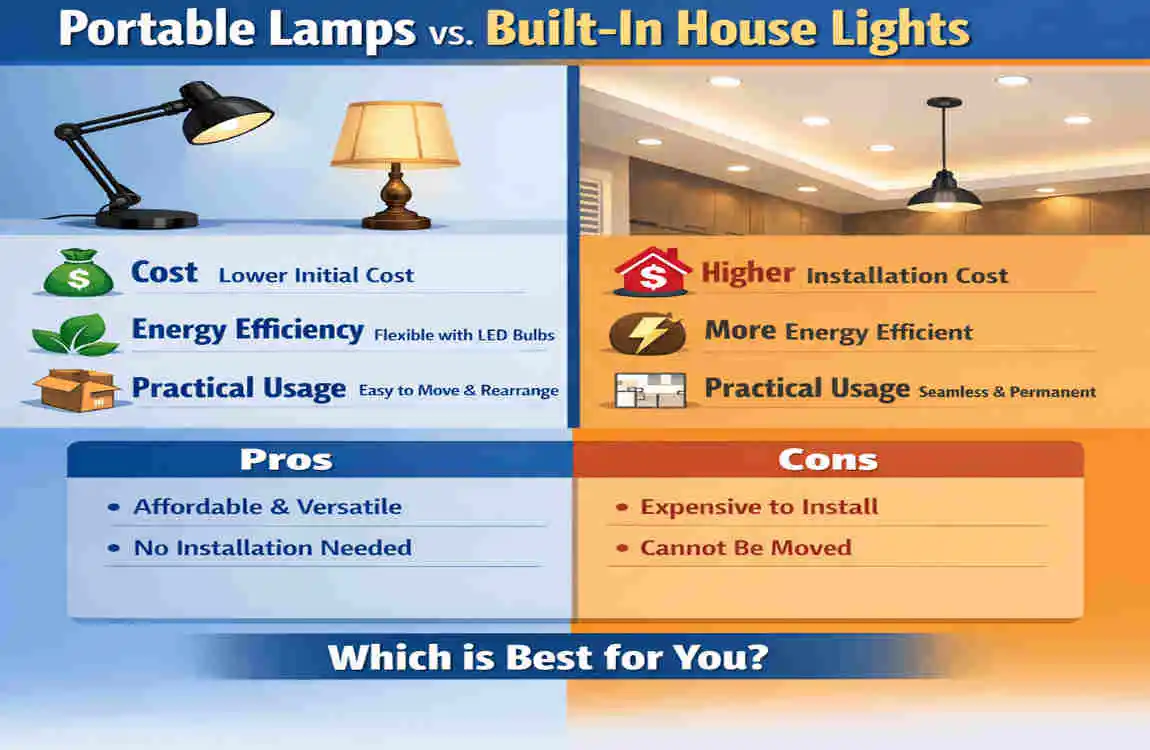 do lamps cost less than house lighting