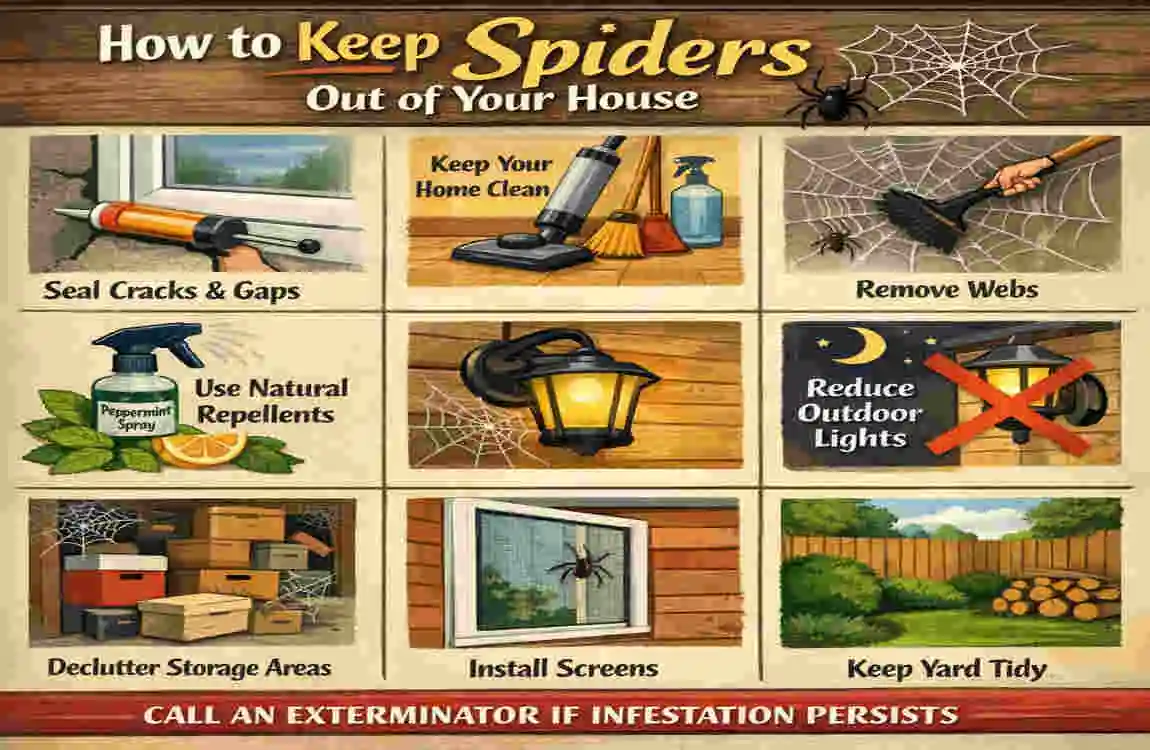 why do spiders come inside the house