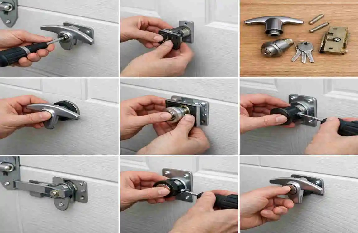 how to change garage door lock