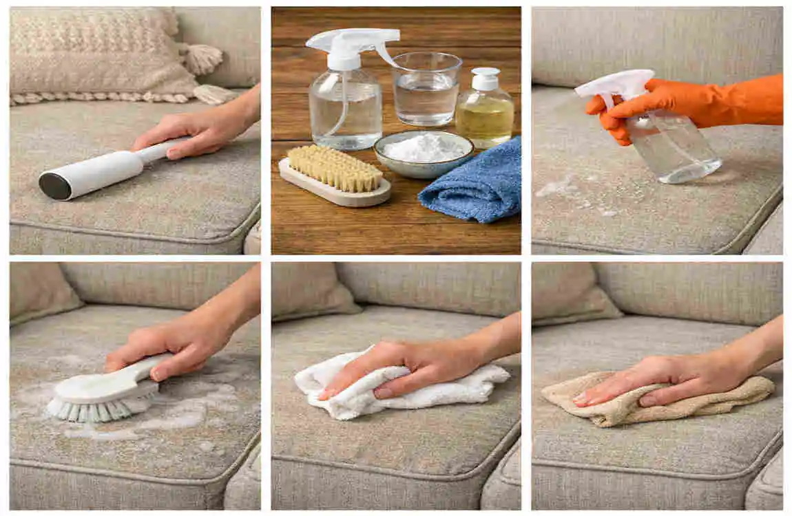 how to clean sofa at home without machine