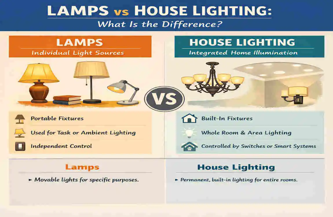 do lamps cost less than house lighting