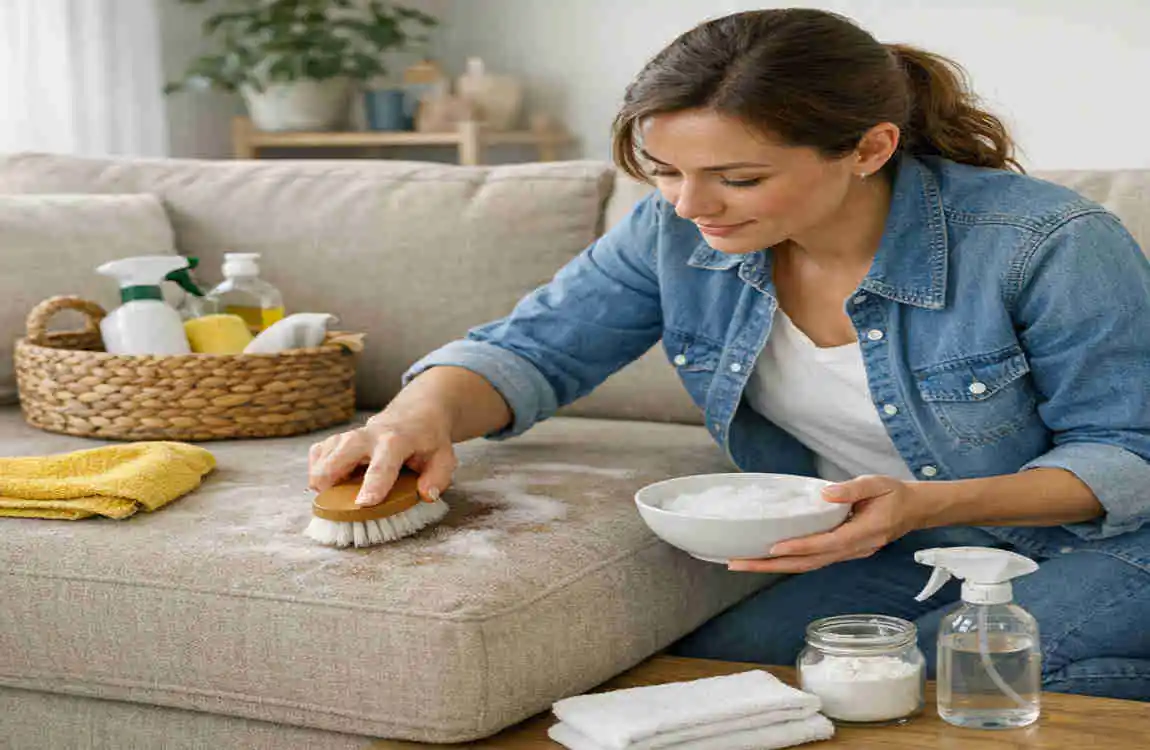 how to clean sofa at home without machine