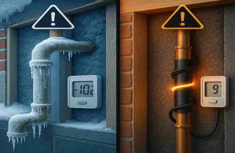can gas lines freeze in a house