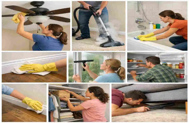deep clean the house