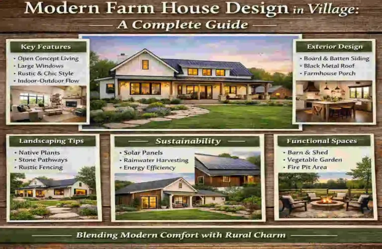 modern farm house design in village