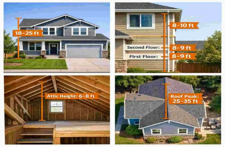 2 story house height in feet